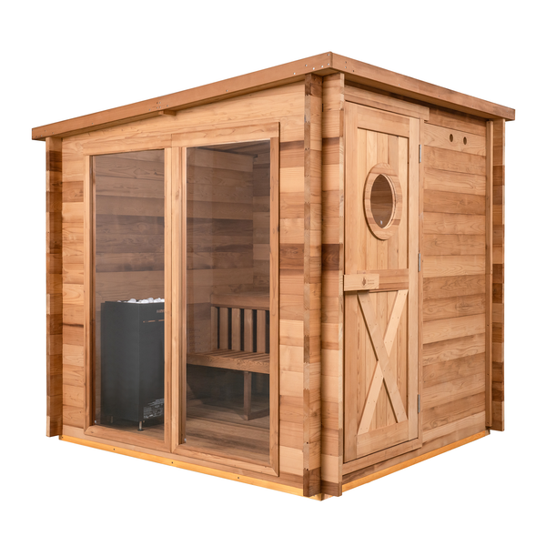 Garden Outdoor Sauna - 8 Person w/ Harvia Spirit Wi-Fi 8kW Heater